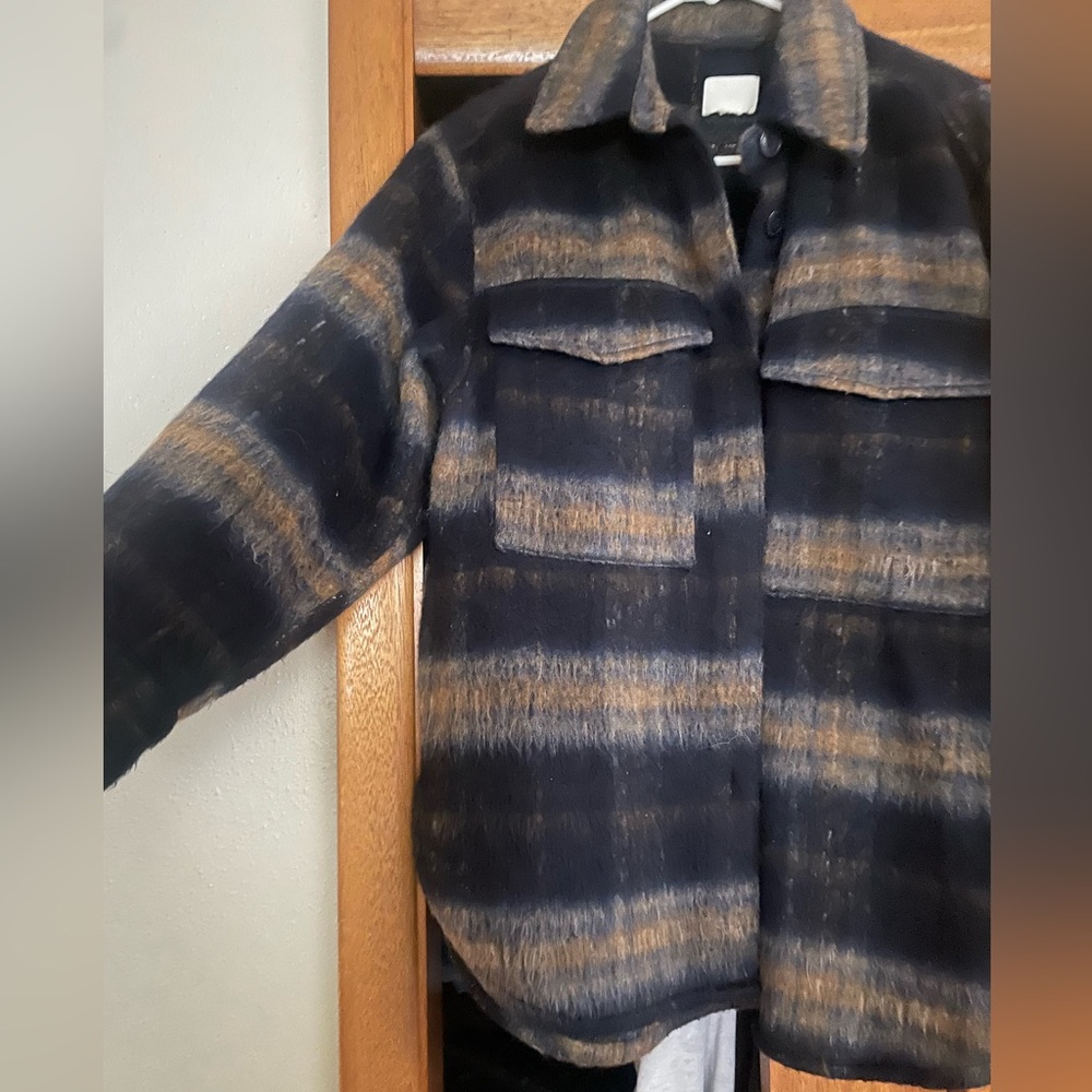 H&M fuzzy shacket